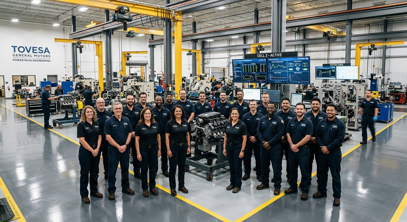 Tovesageneral Motors Powertrain Engineering Leadership and Technicians Team